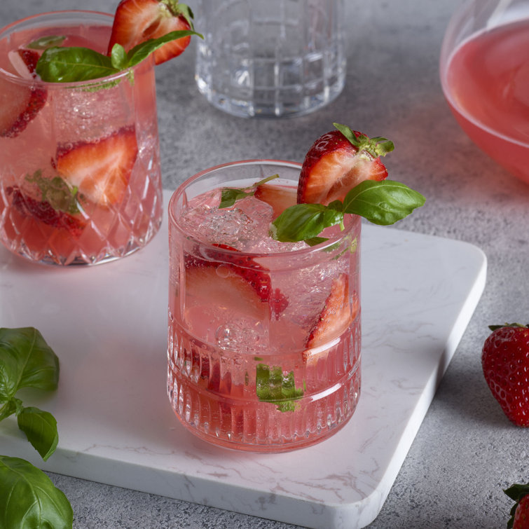 Carrick 12 oz Patterned Clear Glass Barware Set