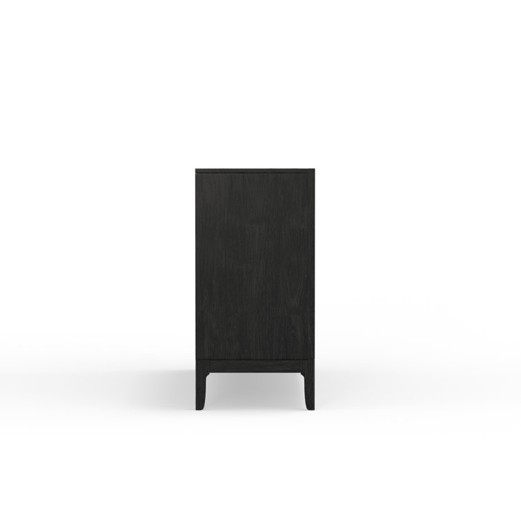 Black Solid and Manufactured Wood 60'' Sideboard