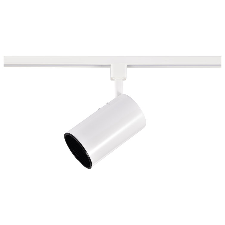 White Adjustable Straight Cylinder Track Head Light