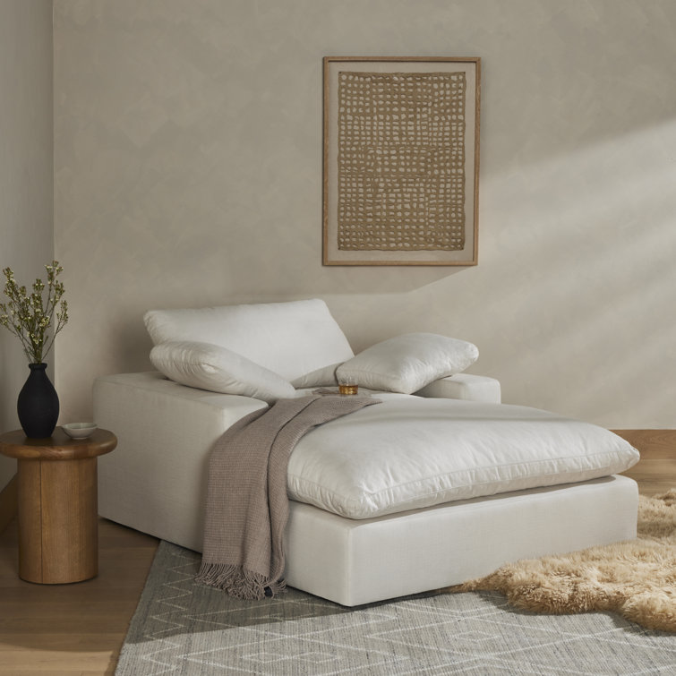 Anders Ivory Polyester Chaise Lounge