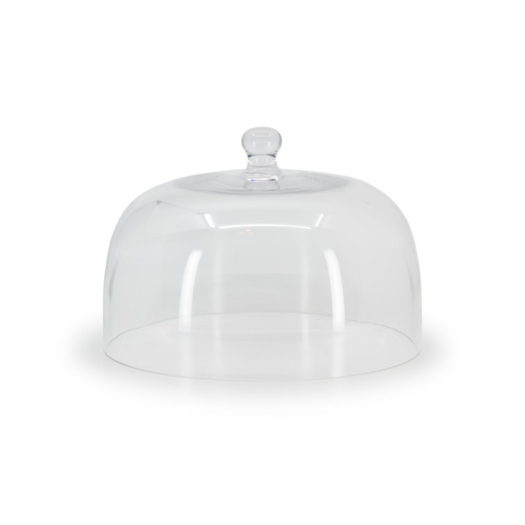 Clear Glass Cake Stand Dome with Knob Handle