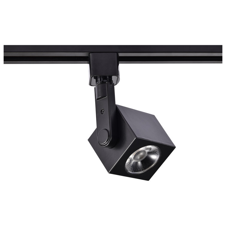 Black LED Square Track Light Head with Adjustable Swivel