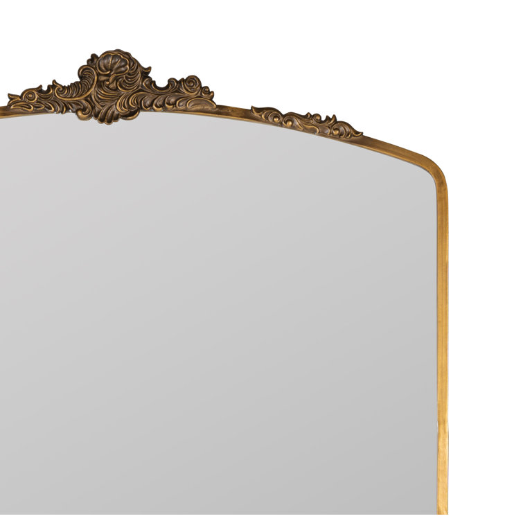 Antique Gold Ornate Rectangular Wall Mirror