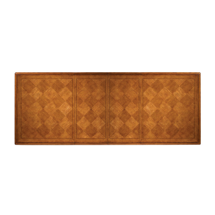 Traditional Grenadine Extendable Bamboo Dining Table for Eight