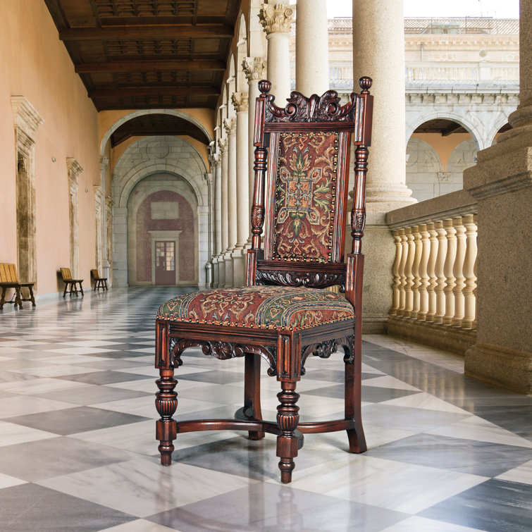 Grand Classic Edwardian Mahogany Upholstered Side Chair