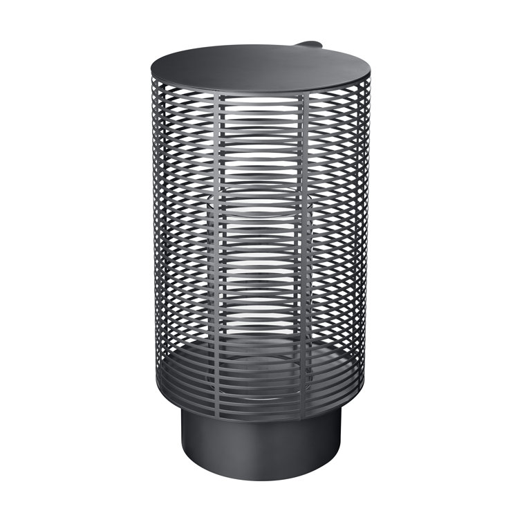 Olea Gunmetal Large Outdoor Glass Lantern Candle Holder