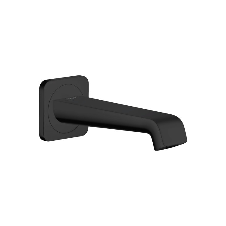 Matte Black Wall Mounted Tub Spout with Diverter
