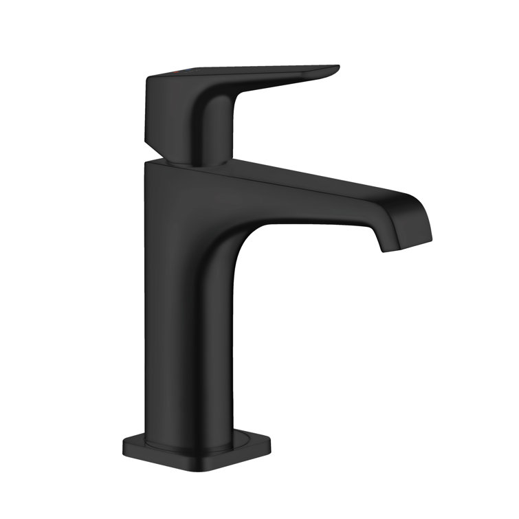 Matte Black Single-Hole Single-Handle Bathroom Faucet