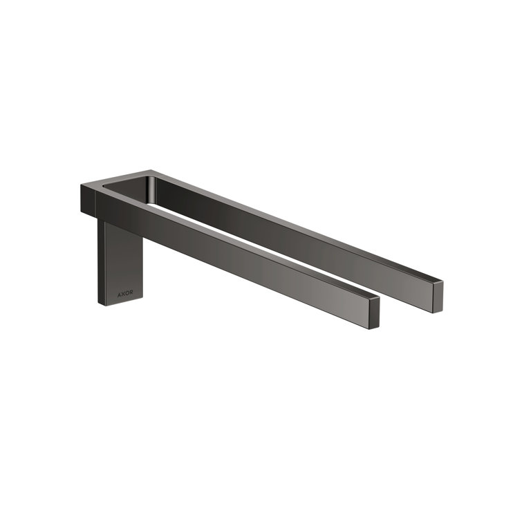Polished Black Chrome Wall Mounted Double Towel Bar