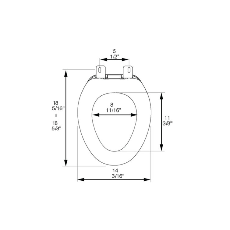 Bone Molded Plastic Elongated Toilet Seat with Lid