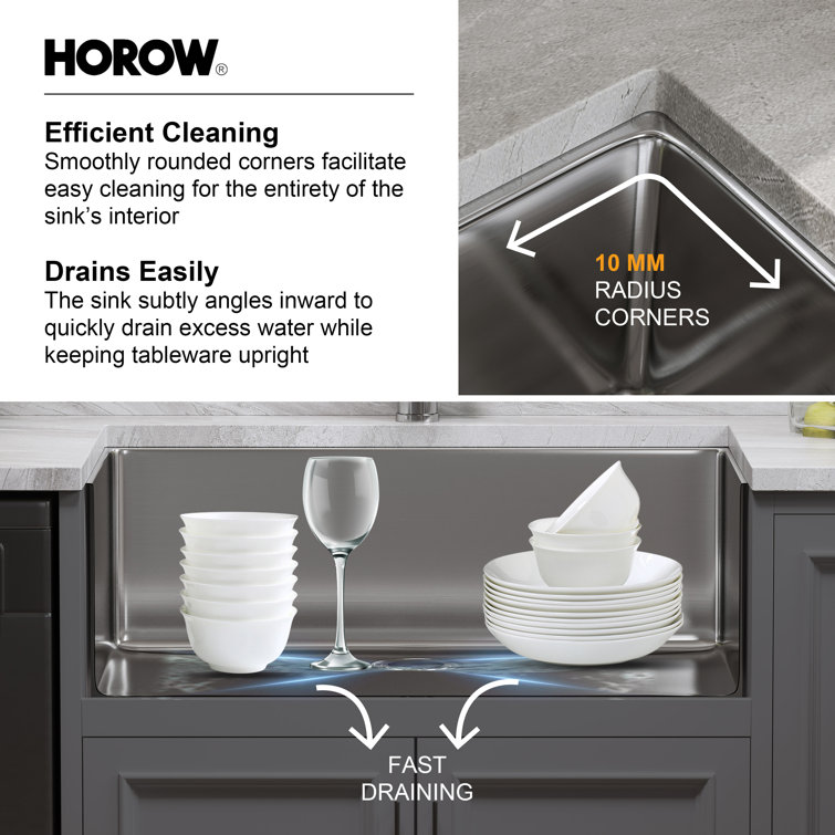 Elaina 32" Single Bowl Stainless Steel Kitchen Sink with Grid and Strainer