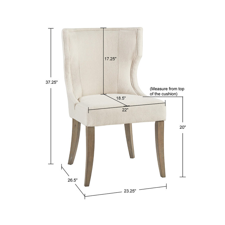 Gray Upholstered Traditional Wood Side Chair