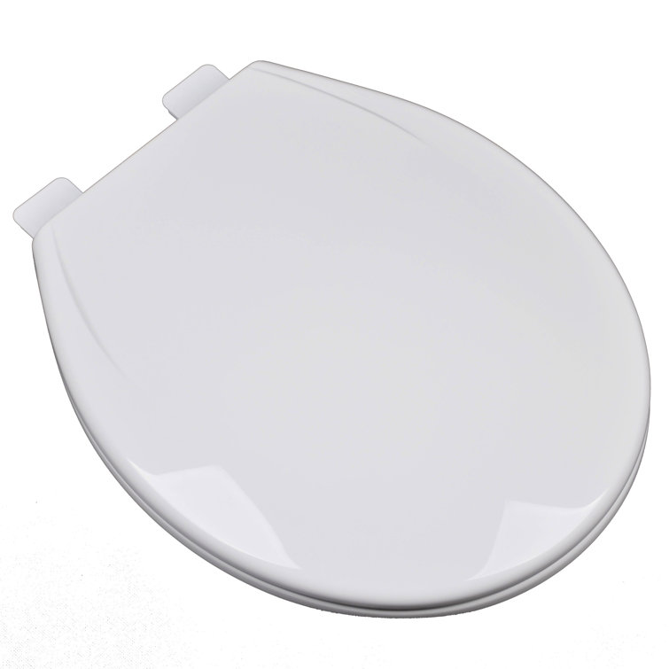 White Round Slow Close Polypropylene Toilet Seat with Adjustable Hinge
