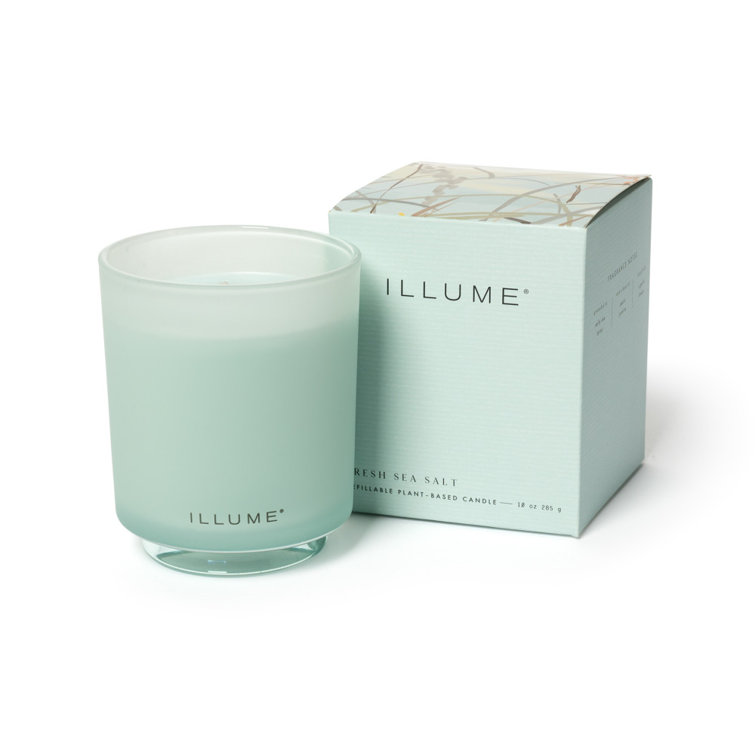 Fresh Sea Salt Scented Soy Candle in Frosted Glass