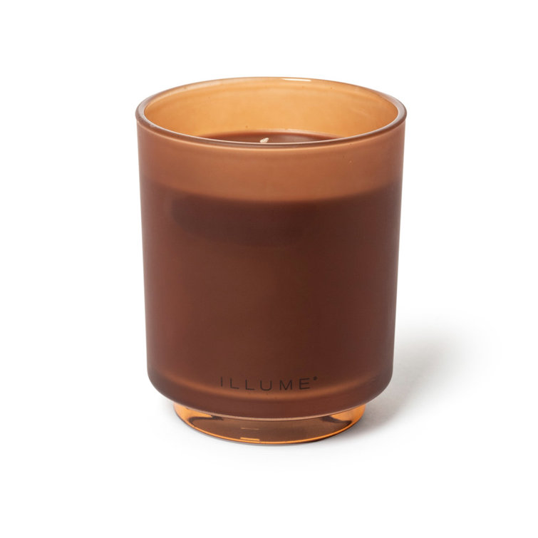 Terra Tabac Brown Glass Scented Soy Candle