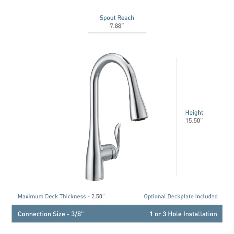 Matte Black Stainless Steel Smart Kitchen Faucet with Pull-out Spray