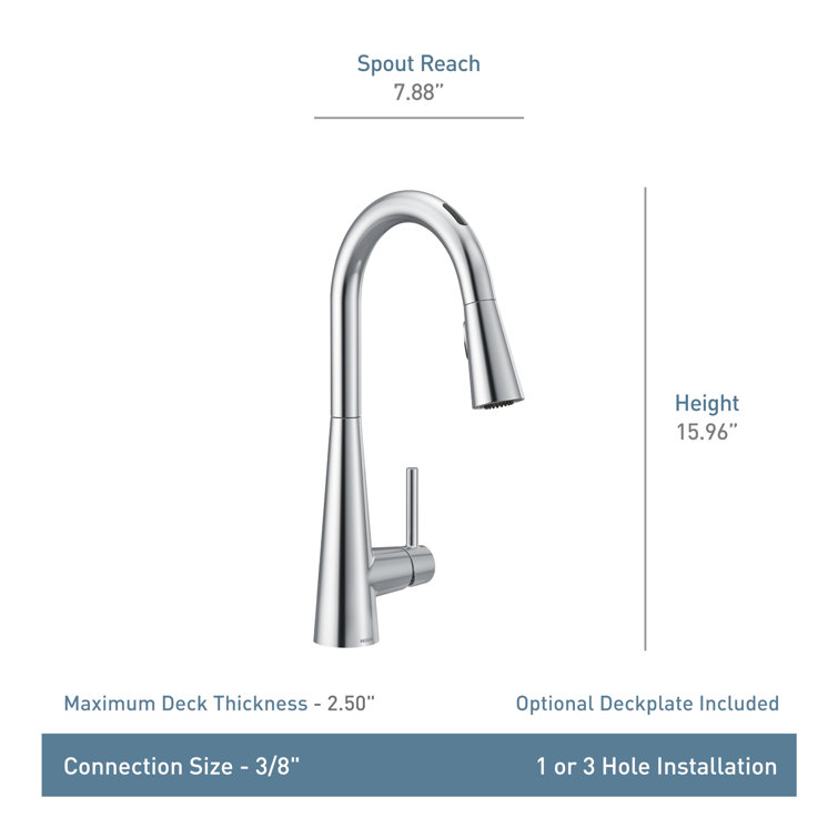 Brushed Gold Smart Touchless Pull-Down Kitchen Faucet