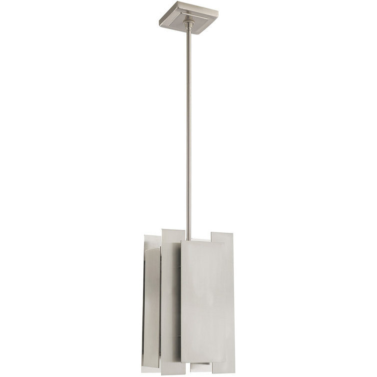 Varick Brushed Nickel 1-Light Mini Pendant with Metal Shade