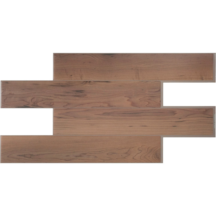 Maple Peel and Stick Gel Backsplash Tile 22'' x 12'' Set