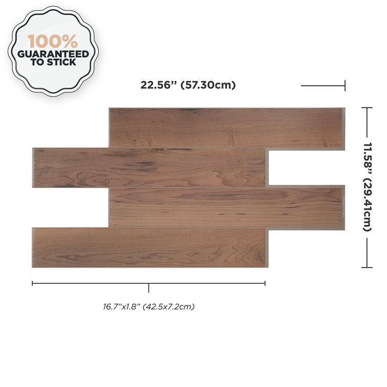 Maple Peel and Stick Gel Backsplash Tile 22'' x 12'' Set