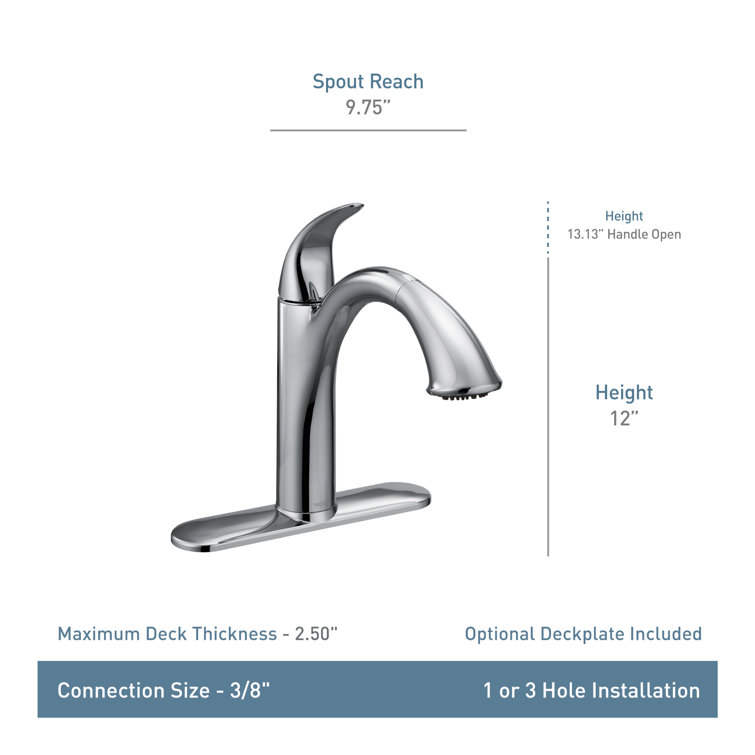 Stainless Steel Pull-Out Spray Single Handle Kitchen Faucet