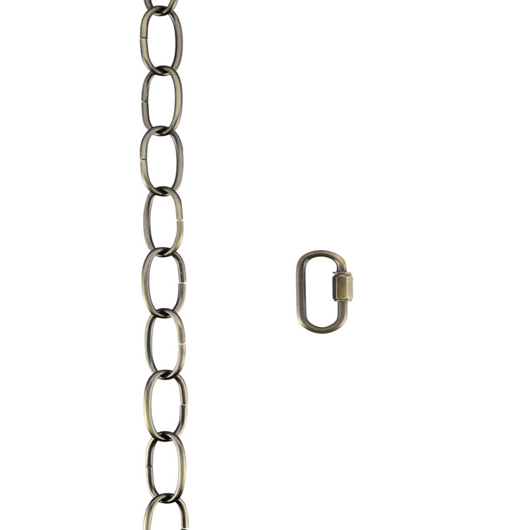 Antique Brass 20 ft. Heavy Duty Chain with Quick Link Connector
