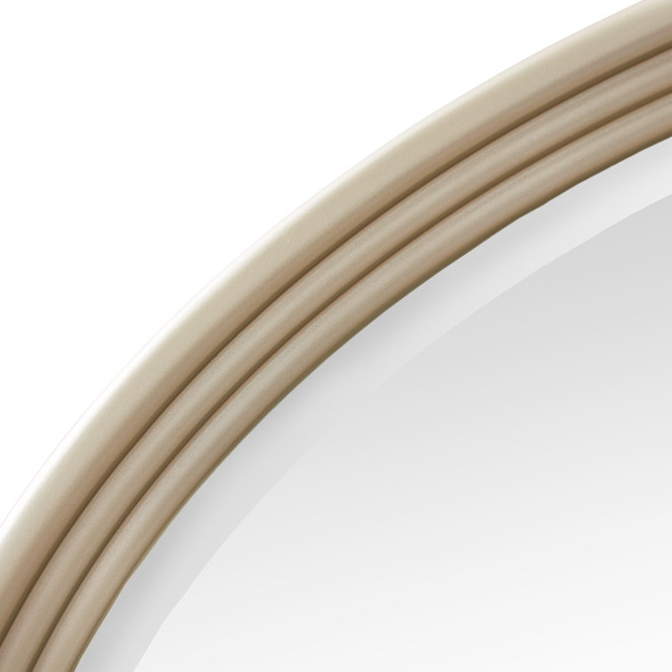Hazelnut Birch Double Dresser with Curved Mirror & Soft Close Drawer