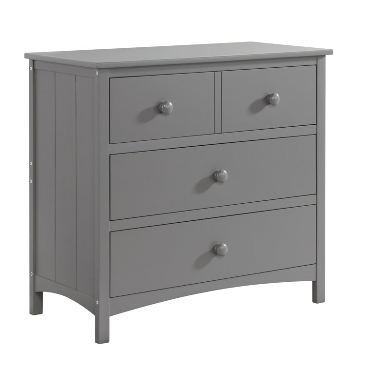 Dove Gray Nursery Dresser with Extra Deep 3 Drawers