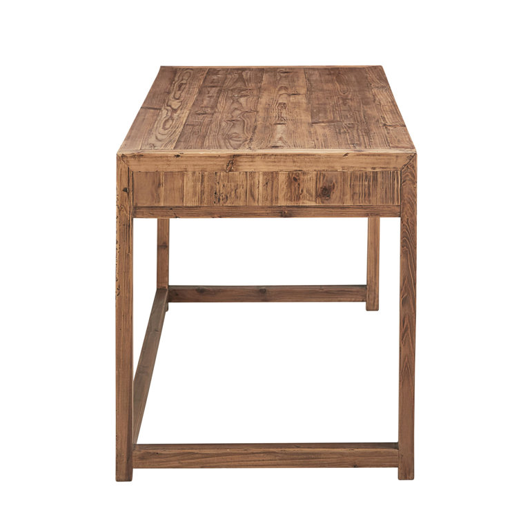 Harper Traditional Brown Wood Home Office Desk with 3 Drawers