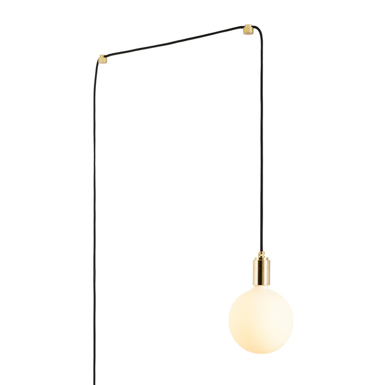 Mini Globe LED Pendant Light with Brass Finish and Frosted Glass