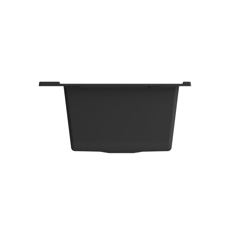 Metallic Black Granite Composite Double Bowl Undermount Kitchen Sink