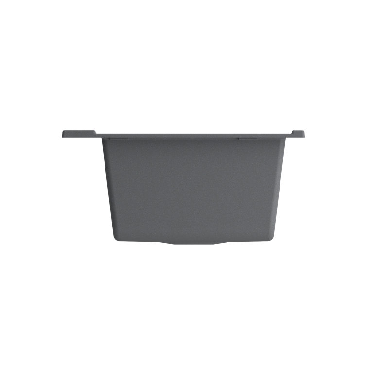 Metallic Black Granite Composite Double Bowl Undermount Kitchen Sink