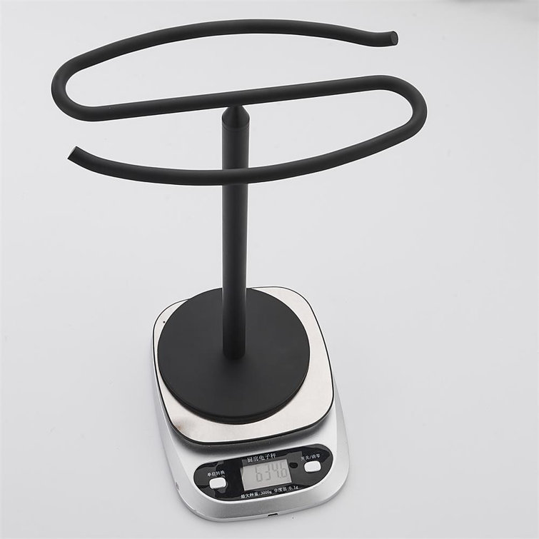 Black Stainless Steel Freestanding Countertop Towel Stand