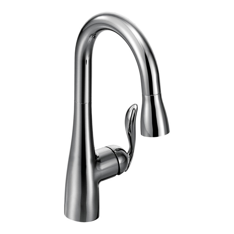 Moen Arbor Chrome One-Handle Pulldown Kitchen Faucet with Power Boost