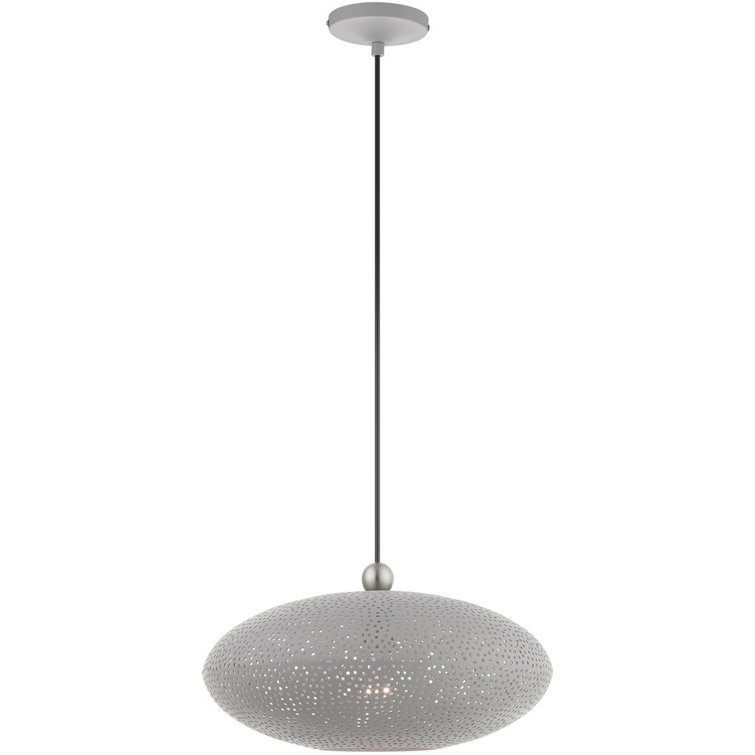 Nordic Gray and Nickel 1-Light Globe Pendant