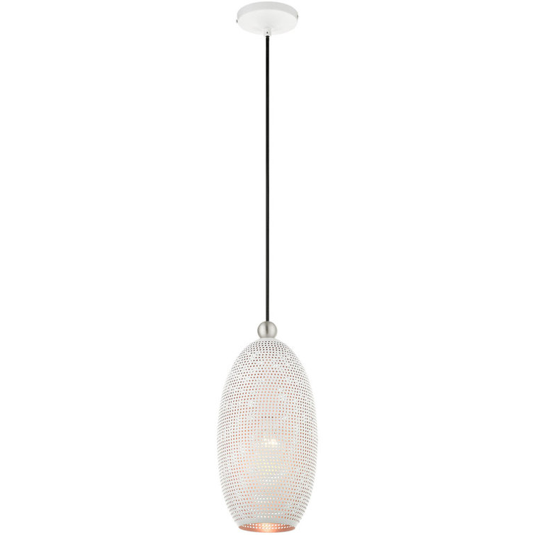 White and Brushed Nickel LED Pendant Light