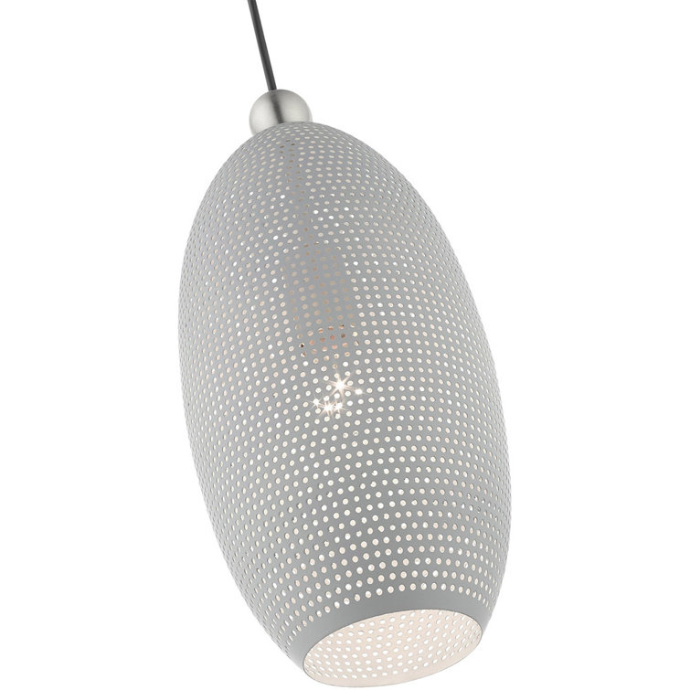 Dublin Nordic Gray and Brushed Nickel 1-Light LED Pendant