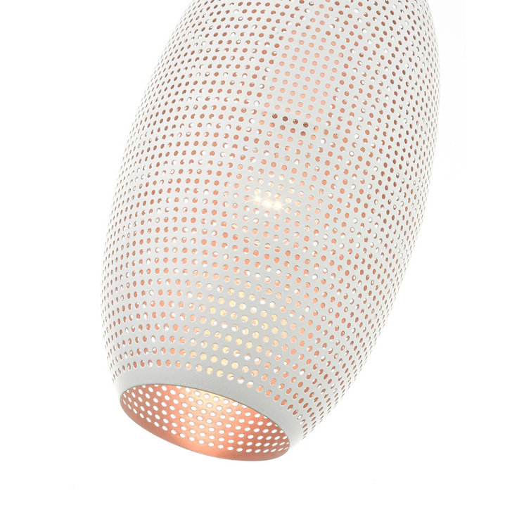 White and Brushed Nickel LED Pendant Light