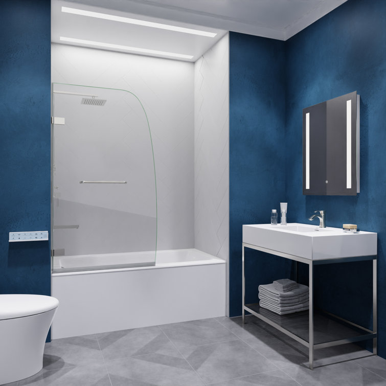 Consort 72" Frameless Hinged Shower Door in Polished Chrome
