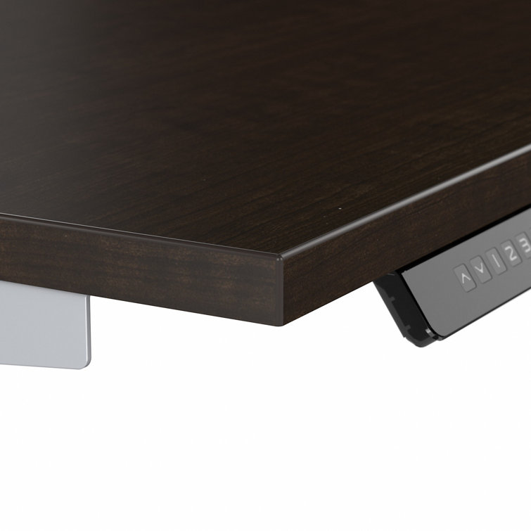 Mocha Cherry 47'' Motorized Sit/Stand Desk with Power Outlet