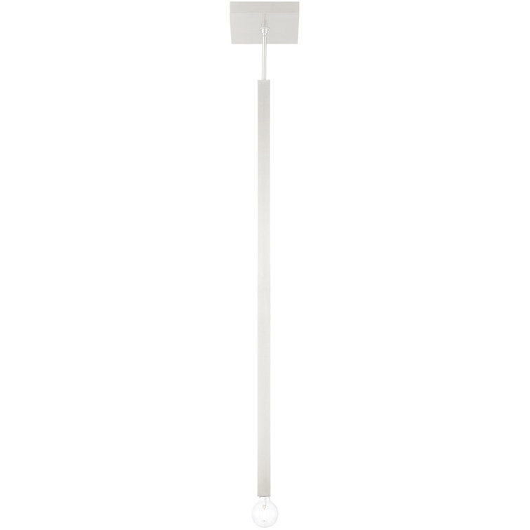 Mini Modern Brushed Nickel Pendant with Glass Accents