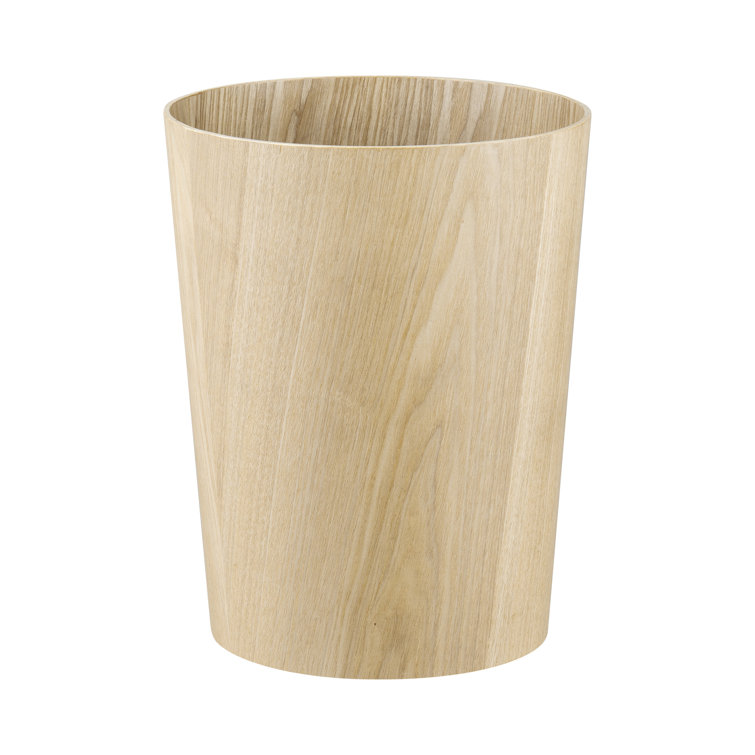 Natural Hardwood Round Wastepaper Basket