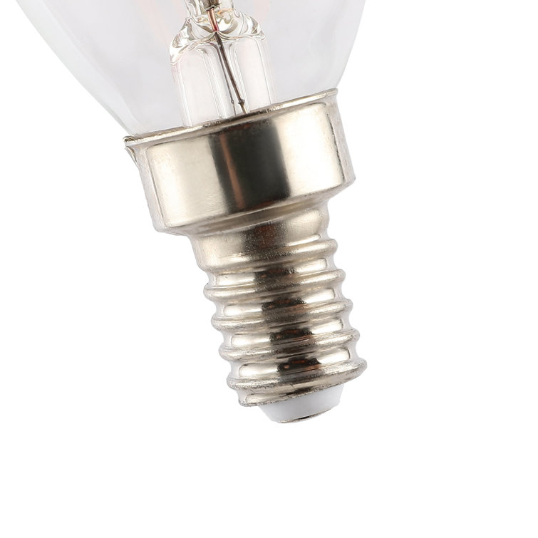 Clear Candle-Style Dimmable LED Edison Bulbs, Pack of 6