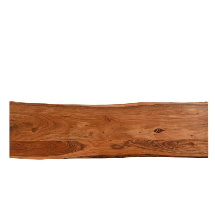 Harper Live Edge Acacia Wood Console Table in Chestnut Brown