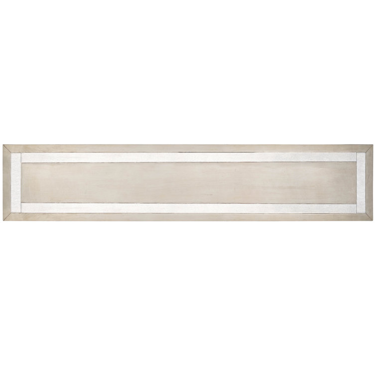 Silver Mirrored Wood Console Table with Storage, 60"
