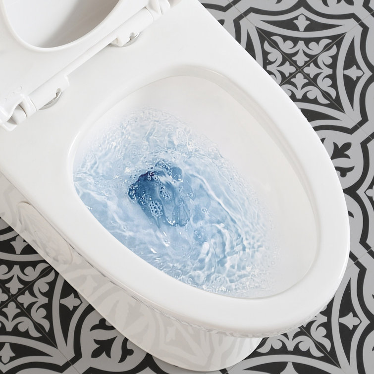 White Ceramic Elongated Dual Flush High Efficiency Toilet
