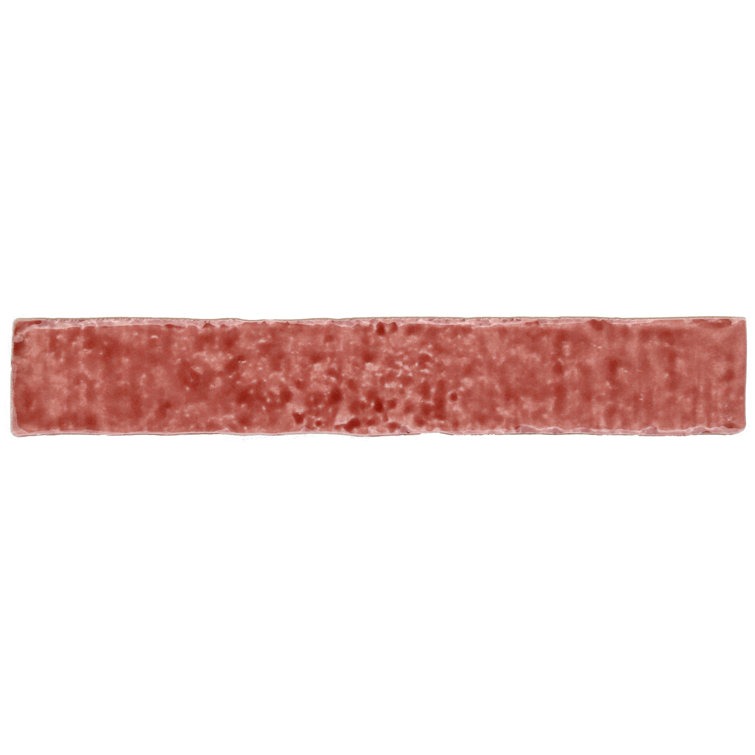 Virtuo Pink Crackled Ceramic Subway Wall Tile 2x10