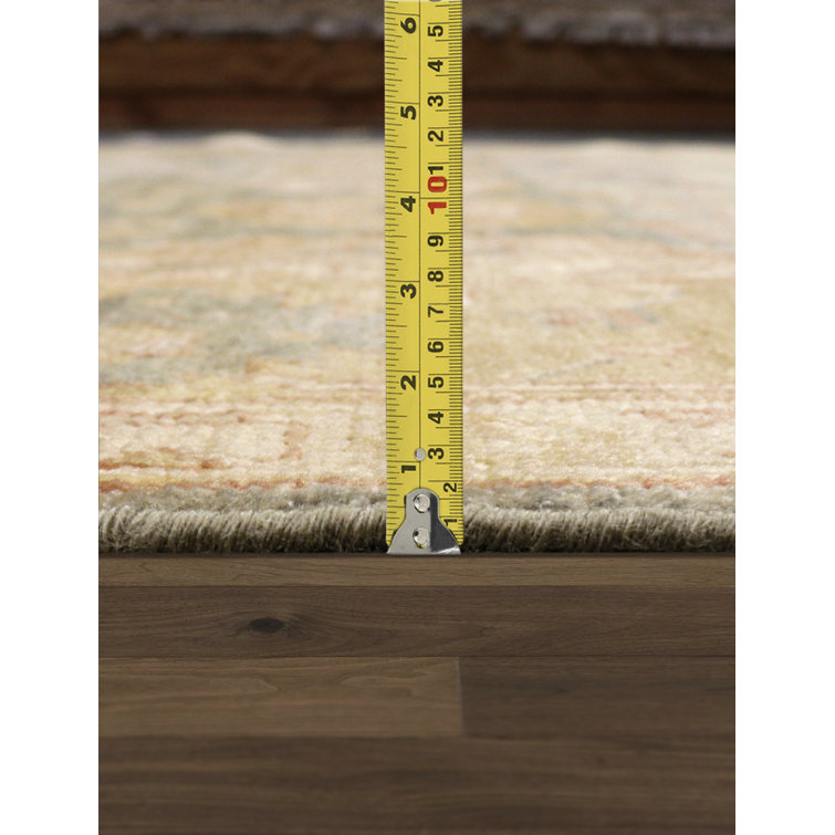 Light Blue Hand-Knotted Wool Oriental Area Rug 6'3" x 8'9"