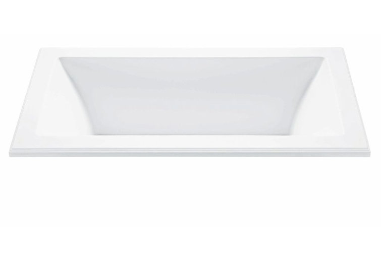Shelby 72 x 54 White Acrylic Drop-In Soaking Bathtub