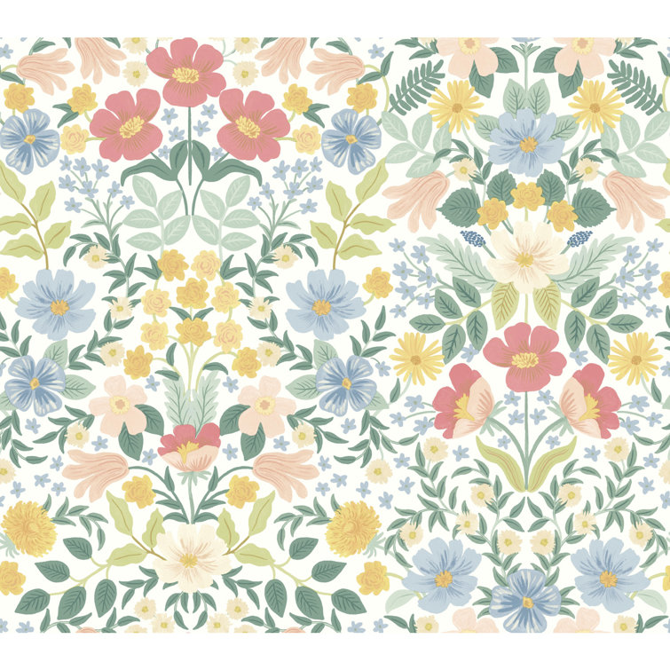 Pastel Multi Floral Peel and Stick Wallpaper Roll